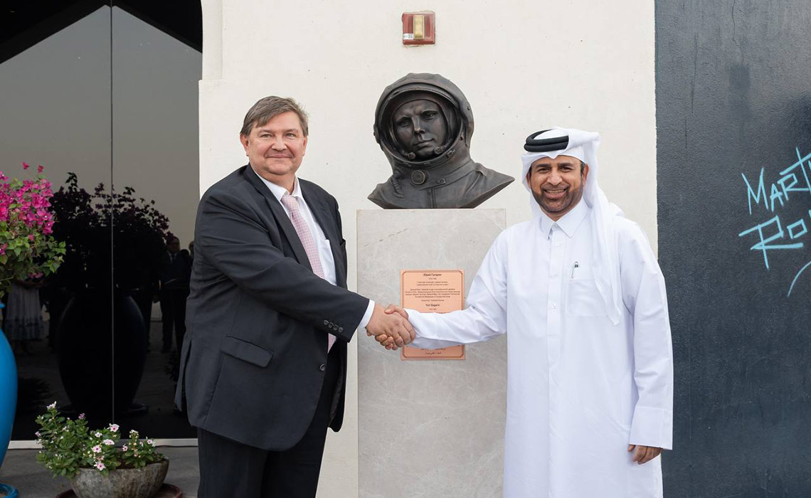 Открытие бюста Ю. А. Гагарина в Государстве Катар